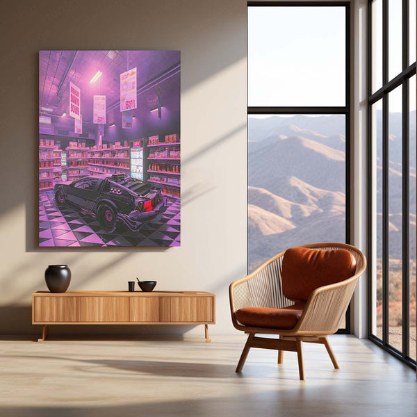 🚗 Car Abstract Art Metal Frame Poster | Modern Auto-Inspired Wall Decor for Garage, Office & Studio - TURTLEWINGS 