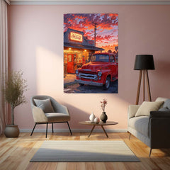 🚗 Car Abstract Art Metal Frame Poster | Modern Auto-Inspired Wall Decor for Garage, Office & Studio 01 - TURTLEWINGS 