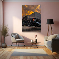 🚗 Car Abstract Art Metal Frame Poster | Modern Auto-Inspired Wall Decor for Garage, Office & Studio 02 - TURTLEWINGS 