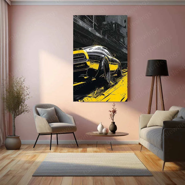 Car Art Metal Poster – Stylish Automotive Wall Art | Speed & Supercar Aesthetic Decor - TURTLEWINGS 