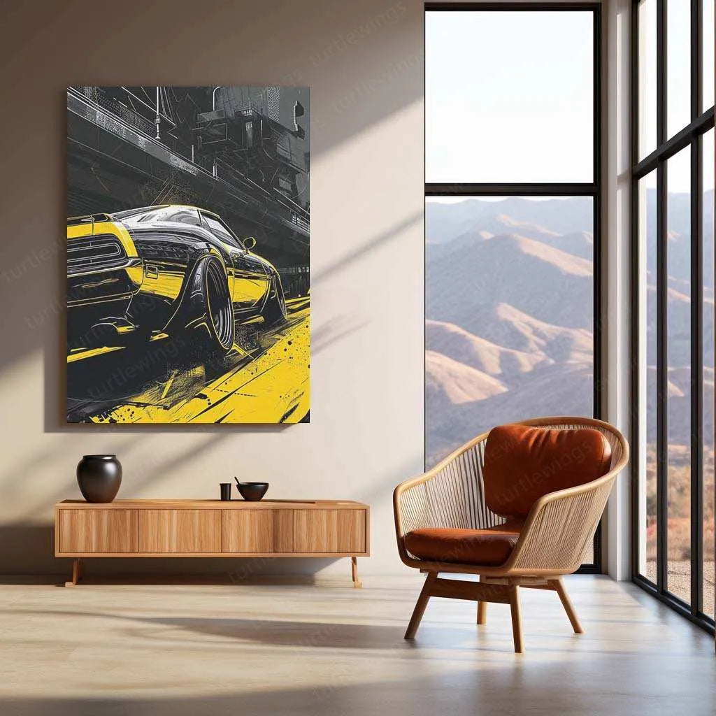 Car Art Metal Poster – Stylish Automotive Wall Art | Speed