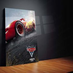 CARS Pixar Lightning McQueen Metal Frame Poster – Animated Classic for Kids & Fans 01 - TURTLEWINGS 