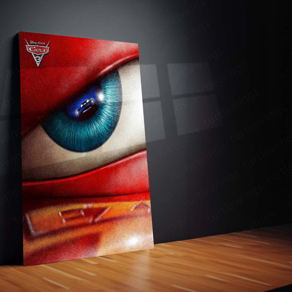 CARS Pixar Lightning McQueen Metal Frame Poster – Animated Classic for Kids & Fans 02 - TURTLEWINGS 
