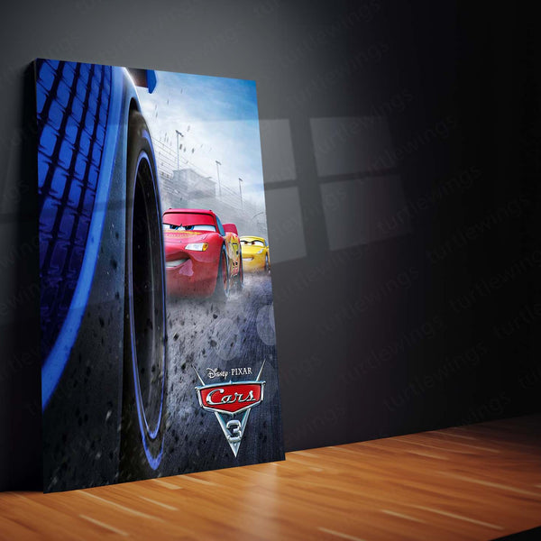 CARS Pixar Lightning McQueen Metal Frame Poster – Animated Classic for Kids & Fans 03 - TURTLEWINGS 