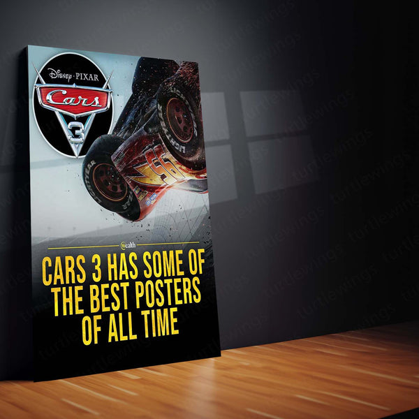 CARS Pixar Lightning McQueen Metal Frame Poster – Animated Classic for Kids & Fans 04 - TURTLEWINGS 