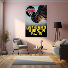 CARS Pixar Lightning McQueen Metal Frame Poster – Animated Classic for Kids & Fans 04 - TURTLEWINGS 