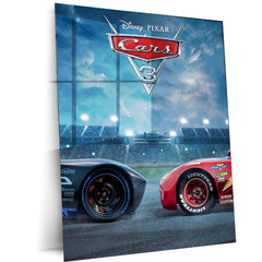 CARS Pixar Lightning McQueen Metal Frame Poster – Animated Classic for Kids & Fans 05 - TURTLEWINGS 