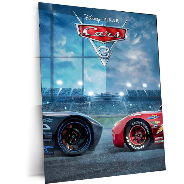 CARS Pixar Lightning McQueen Metal Frame Poster – Animated Classic for Kids & Fans 05 - TURTLEWINGS 