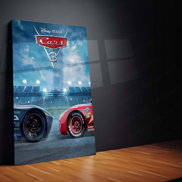 CARS Pixar Lightning McQueen Metal Frame Poster – Animated Classic for Kids & Fans 05 - TURTLEWINGS 
