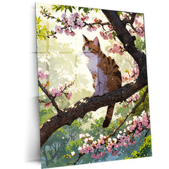 🐾 Cat Art Metal Frame Poster | Whimsical & Elegant Feline Wall Decor for Home, Office & Studio - TURTLEWINGS 