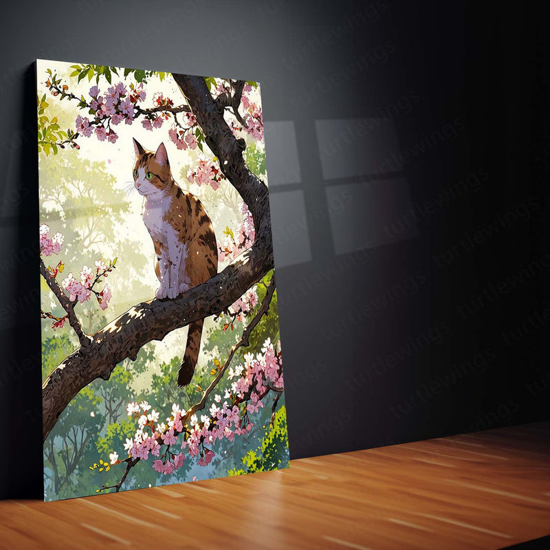 🐾 Cat Art Metal Frame Poster | Whimsical & Elegant Feline Wall Decor for Home, Office & Studio - TURTLEWINGS 