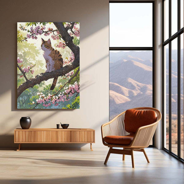 🐾 Cat Art Metal Frame Poster | Whimsical & Elegant Feline Wall Decor for Home, Office & Studio - TURTLEWINGS 