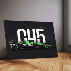 Stake F1 Team – C45 Livery Metal Frame | 2024 Formula 1 Car Wall Art - TURTLEWINGS 