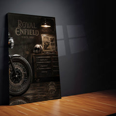 Bike Metal Poster Set of 3 | Royal Enfield Continental GT 650 Café Racer Triptych Wall Art