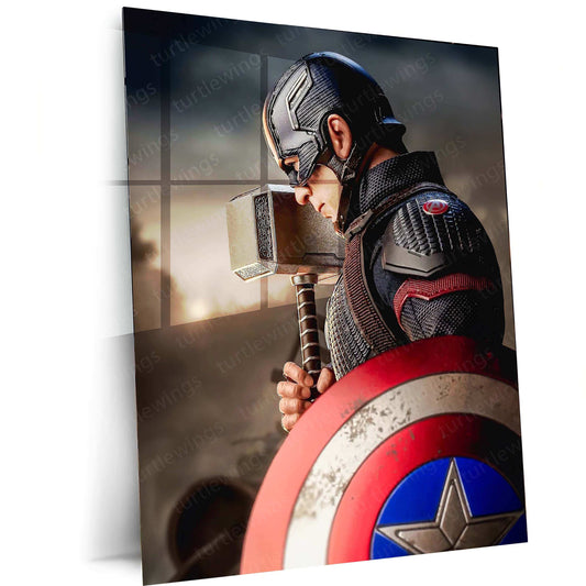 Captain America Metal Poster – Marvel Superhero Wall Art 🇺🇸 - TURTLEWINGS 