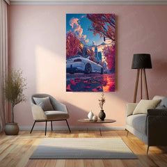 Car Aesthetic Metal Poster – Sleek Automotive Wall Art for Gearheads - TURTLEWINGS 