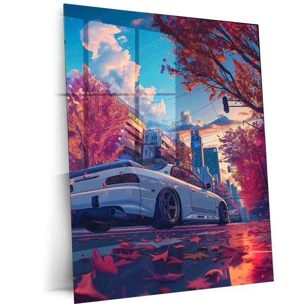 Car Aesthetic Metal Poster – Sleek Automotive Wall Art for Gearheads - TURTLEWINGS 