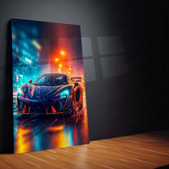 🚗 Car Abstract Art Metal Frame Poster | Modern Auto-Inspired Wall Decor for Garage, Office & Studio 03 - TURTLEWINGS 