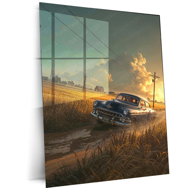 🚗 Car Abstract Art Metal Frame Poster | Modern Auto-Inspired Wall Decor for Garage, Office & Studio 04 - TURTLEWINGS 