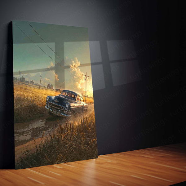 🚗 Car Abstract Art Metal Frame Poster | Modern Auto-Inspired Wall Decor for Garage, Office & Studio 04 - TURTLEWINGS 