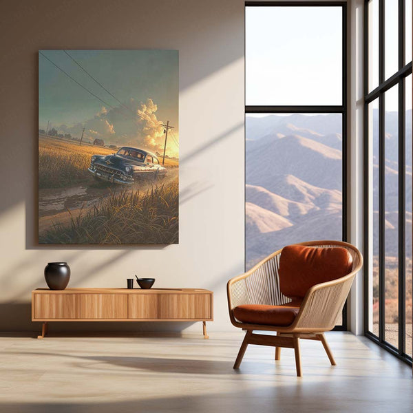 🚗 Car Abstract Art Metal Frame Poster | Modern Auto-Inspired Wall Decor for Garage, Office & Studio 04 - TURTLEWINGS 
