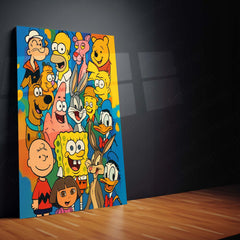 🧽 SpongeBob SquarePants Cartoon Metal Frame Poster | Fun & Vibrant Wall Decor for Kids Room or Animation Fans - TURTLEWINGS 