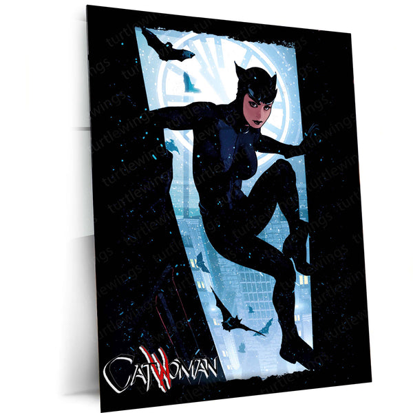 Catwoman – Gotham’s Femme Fatale Metal Poster | DC Comics Wall Frame