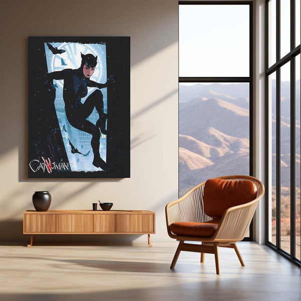 Catwoman – Gotham’s Femme Fatale Metal Poster | DC Comics Wall Frame
