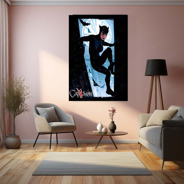 Catwoman – Gotham’s Femme Fatale Metal Poster | DC Comics Wall Frame
