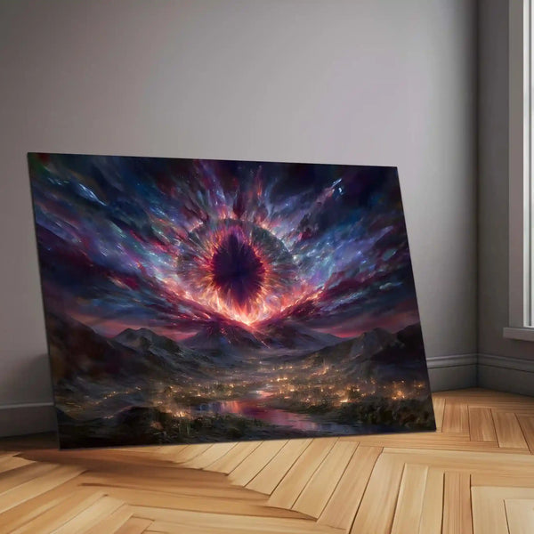 Celestial Vortex – The Eye of Creation | Cosmic Explosion Fantasy Metal Poster - TURTLEWINGS 