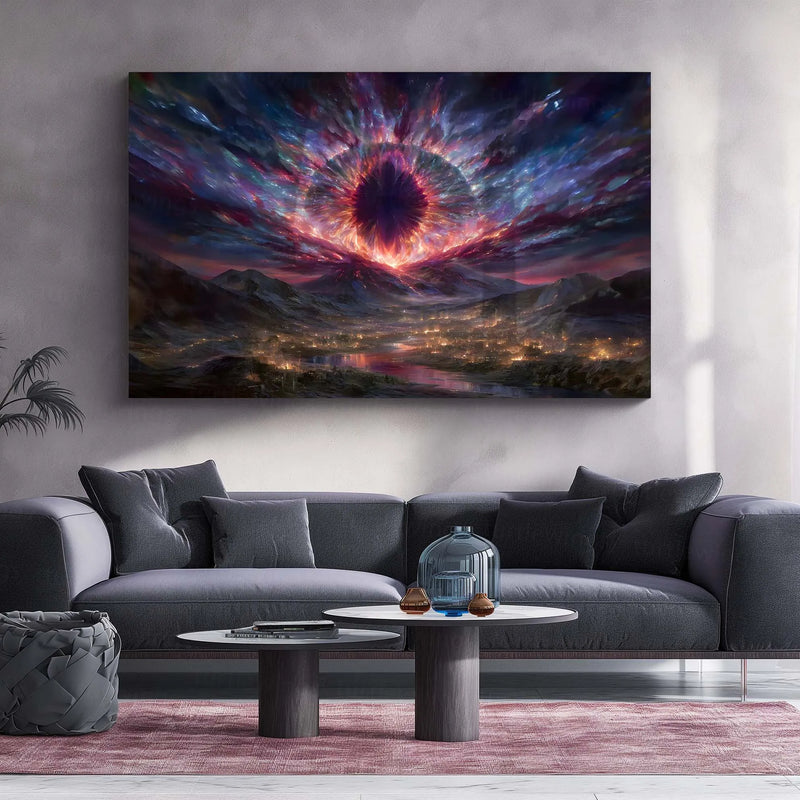 Celestial Vortex – The Eye of Creation | Cosmic Explosion Fantasy Metal Poster - TURTLEWINGS 