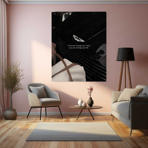Change Your Mindset – Luxury Hustle Metal Poster | Wealth x Grind Motivation Wall Art