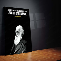 Quote Metal Poster | Charles Darwin Quote – Inspirational Thinker Metal Poster | Motivational Wall Frame
