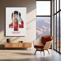 Quote Metal Poster | Charles Leclerc “Let Them Laugh” Metal Print | Ferrari Racing Driver Motivational Wall Art | Formula Motorsport Poster