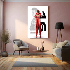 Charles Leclerc F1 Metal Poster – Ferrari Racing Wall Art - TURTLEWINGS 
