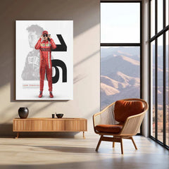 Charles Leclerc F1 Metal Poster – Ferrari Racing Wall Art - TURTLEWINGS 