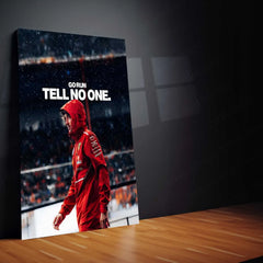 Quote Metal Poster | Charles Leclerc | “Go Run. Tell No One.” | F1 Motivational Metal Poster Frame - TURTLEWINGS 
