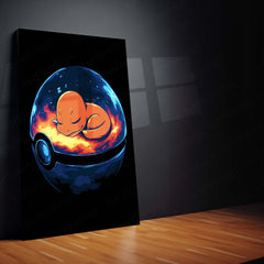 🔥 Charmander Pokémon Metal Frame Poster | Vibrant Anime Wall Art for Gamers & Pokémon Fans - TURTLEWINGS 
