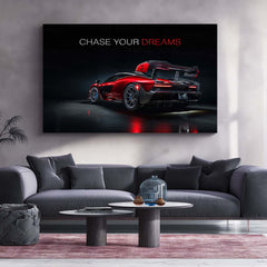 Chase Your Dreams – McLaren Senna Metal Poster | Hypercar Ambition Wall Art