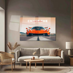 Chase the Unknown – Koenigsegg Jesko Attack Metal Poster | Futuristic Supercar Wall Art