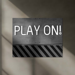 LED | “PLAY ON!” Motivational Wall Quote – LED Metal Sign | Glowing Gaming & Fitness Decor - TURTLEWINGS 