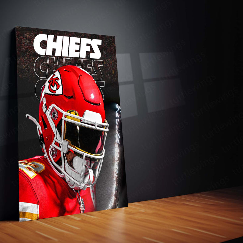 Chiefs Kingdom Metal Poster | Kansas City Football Pride Wall Art  Game Day Energy Sports Metal Frame by TurtleWings