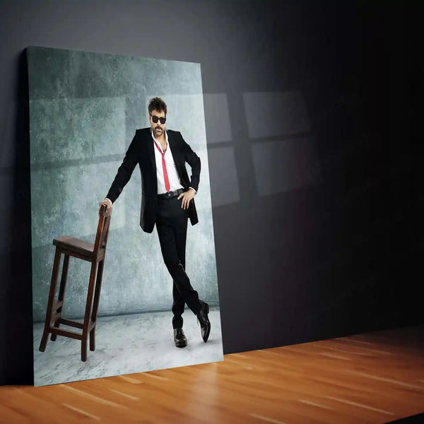 Movies & Series Metal Poster | Megastar Chiranjeevi Metal Poster | Mass Telugu Superstar Wall Art | Premium Actor Portrait Frame - TURTLEWINGS 
