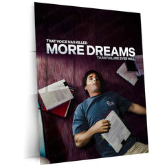Quote Metal Poster | Christian Bale – That Voice Has Killed More Dreams Metal Frame Silencing Self-Doubt, Inner Discipline & Mental Strength Motivational Wall Art | Psychological Grit Quote Metal Poster - TURTLEWINGS 