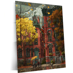 🏙️ Cityscape Metal Frame Poster | Urban Wall Art for Modern Homes & Offices - TURTLEWINGS 