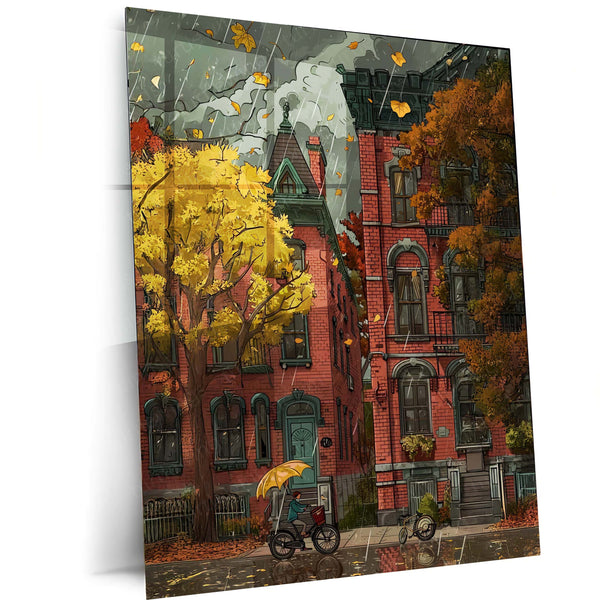 🏙️ Cityscape Metal Frame Poster | Urban Wall Art for Modern Homes & Offices - TURTLEWINGS 