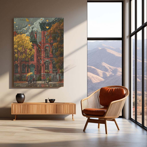 🏙️ Cityscape Metal Frame Poster | Urban Wall Art for Modern Homes & Offices - TURTLEWINGS 