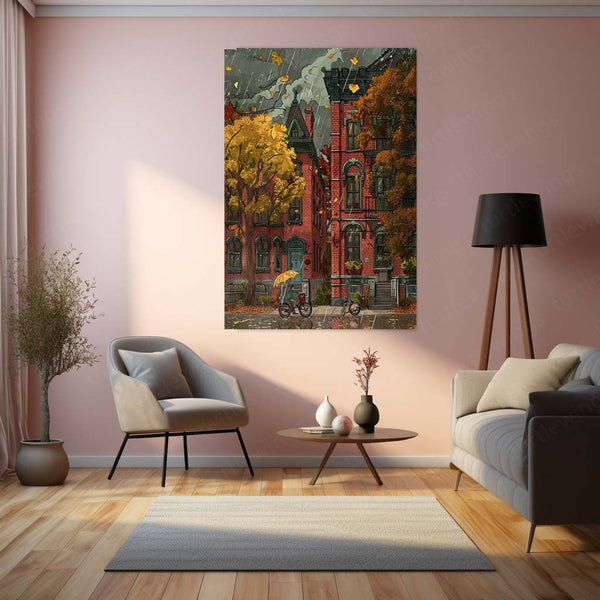 🏙️ Cityscape Metal Frame Poster | Urban Wall Art for Modern Homes & Offices - TURTLEWINGS 