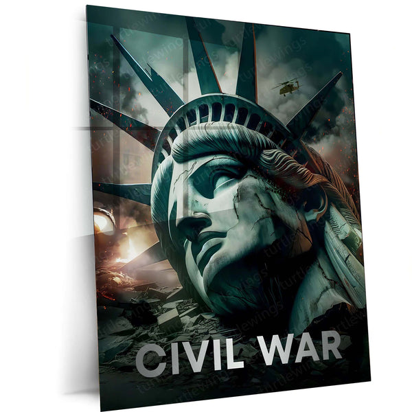 Civil War – Fallen Liberty Metal Poster | Historical Battle Wall Frame