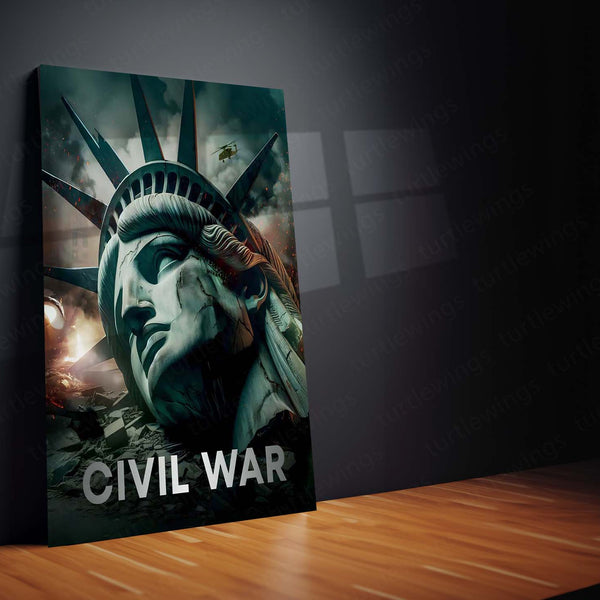 Civil War – Fallen Liberty Metal Poster | Historical Battle Wall Frame